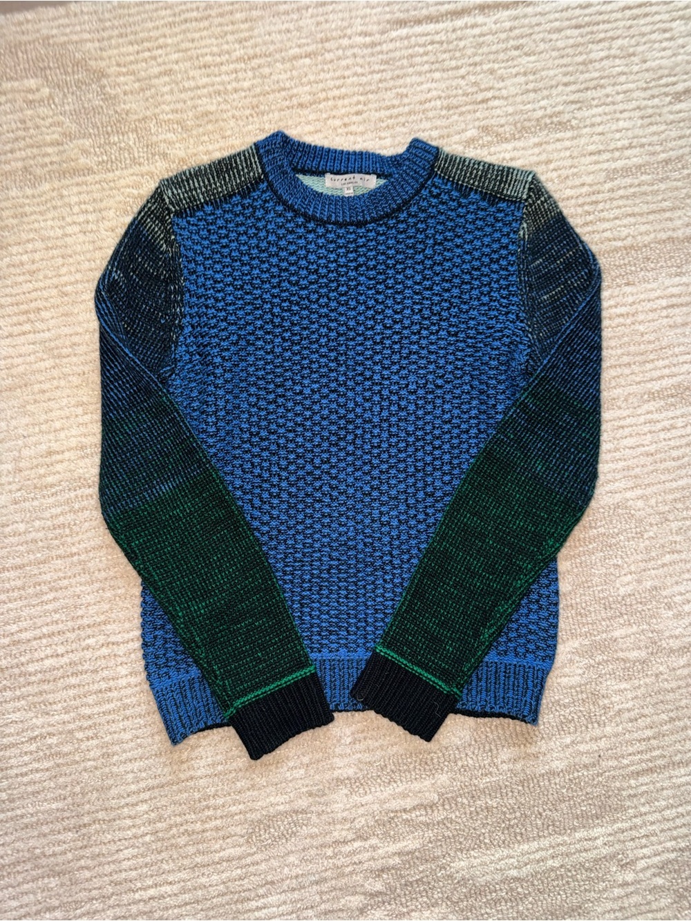 Current Air Blue and Green Crewneck Sweater